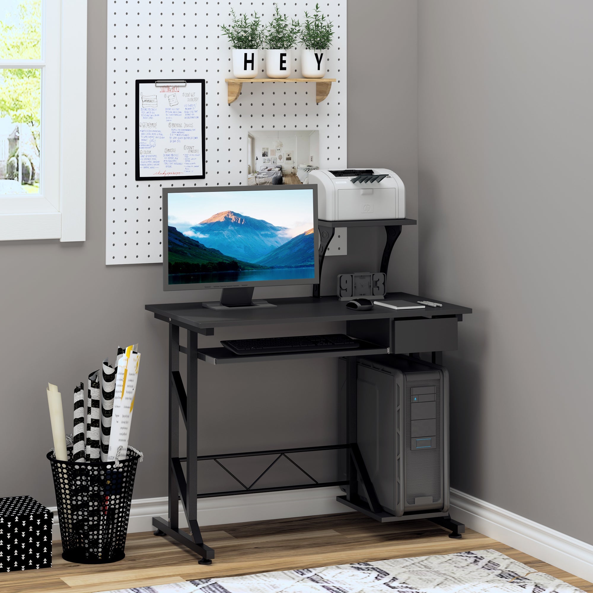 modern office desk in black