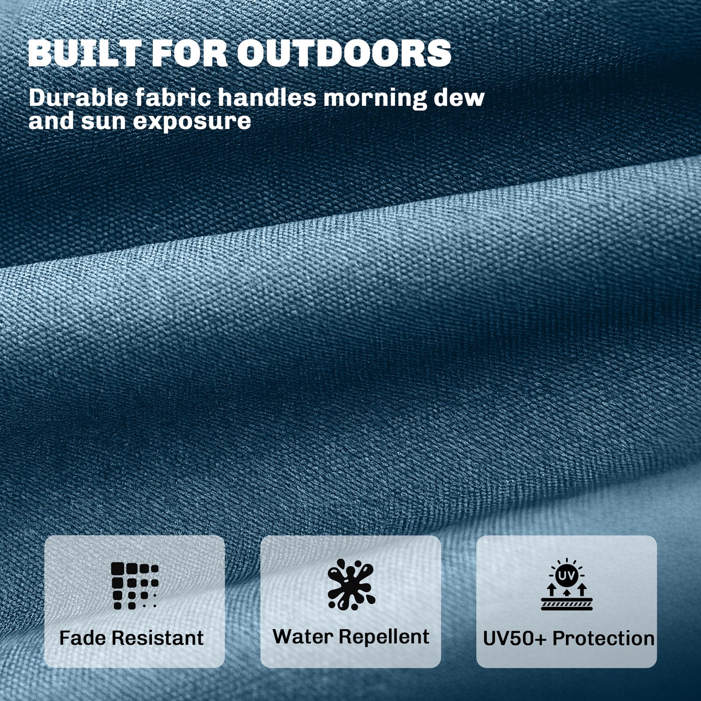 Outsunny Memory Foam Sun Lounger Cushion With Ties For 190 X 60 Cm Lounger Outdoor Blue Pad