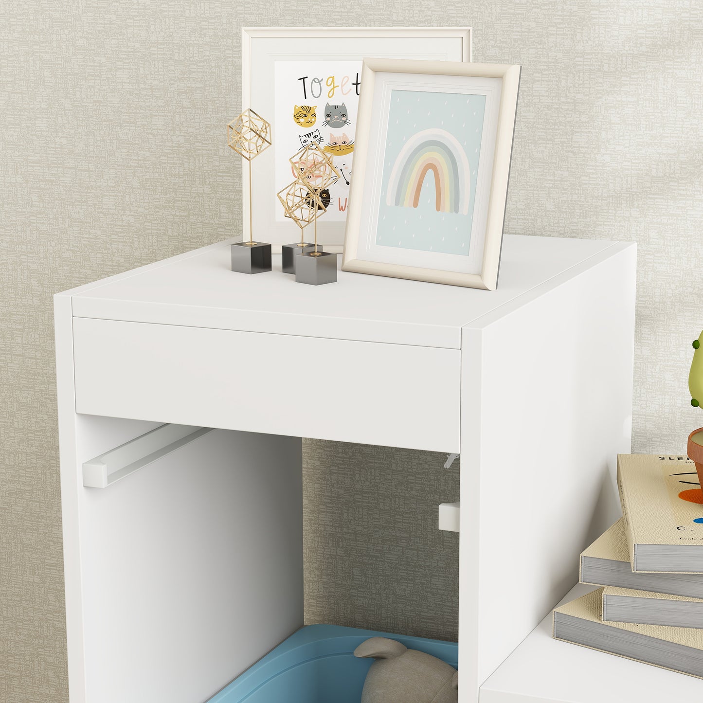 AIYAPLAY Three Layer Toy Storage Organizer With Removable Bins For Ages 3 To 8 Years Multicolor