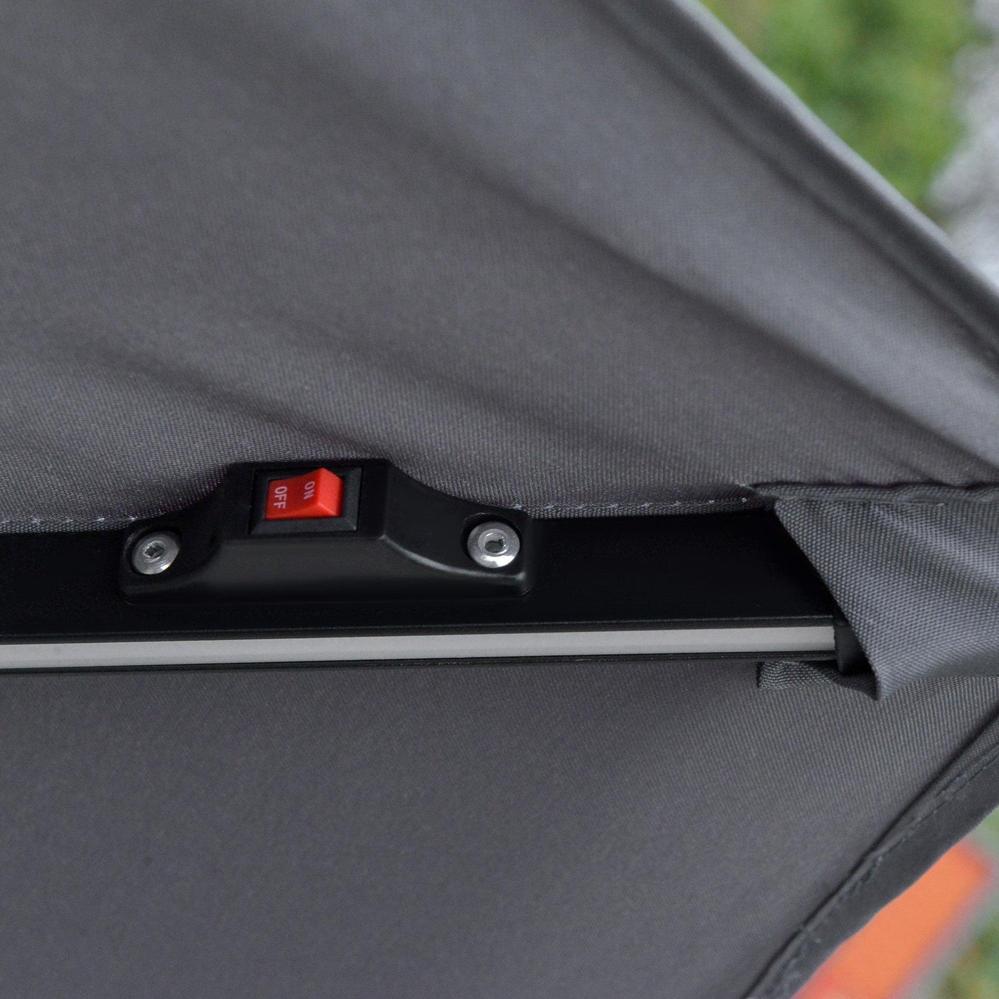 Outsunny 3m Cantilever Umbrella with Double Roof, LED Solar Lights - ALL4U RETAILER LTD