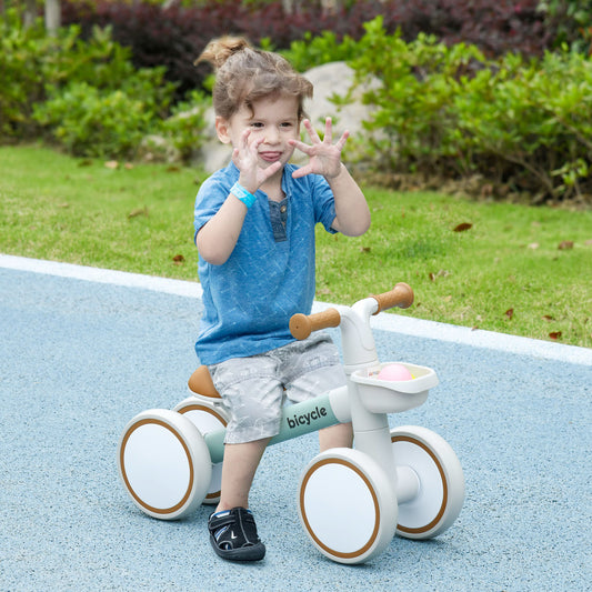 AIYAPLAY Adjustable Green Balance Bike for Toddlers Ages 1-3 with Silent Wheels - ALL4U RETAILER LTD