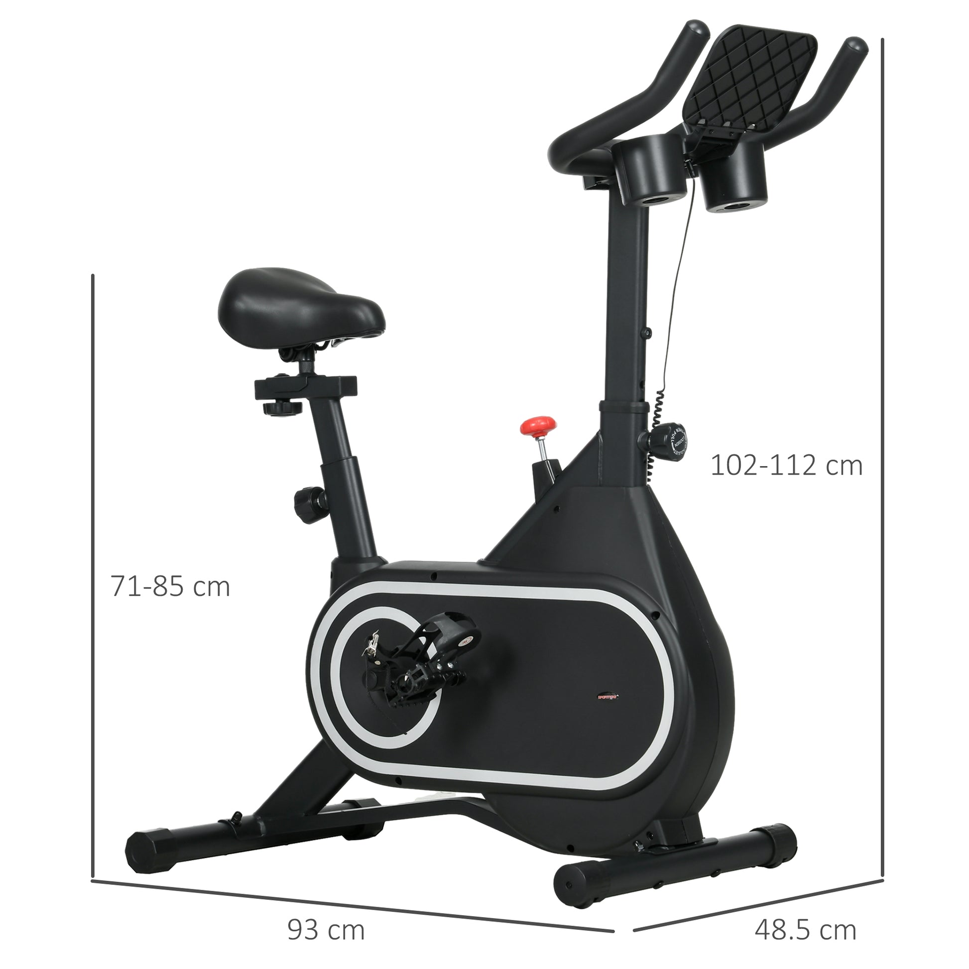 SPORTNOW Silent Magnetic Exercise Bike with Adjustable Resistance, LCD Monitor, and Tablet Holder - ALL4U RETAILER LTD