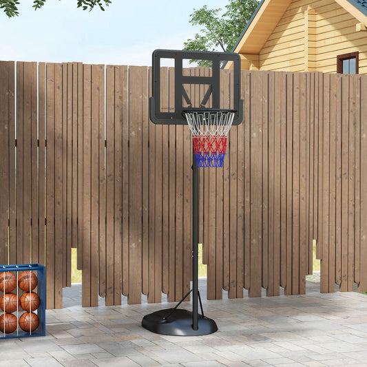 SPORTNOW Adjustable Portable Basketball Hoop with Wheels - Freestanding System - ALL4U RETAILER LTD