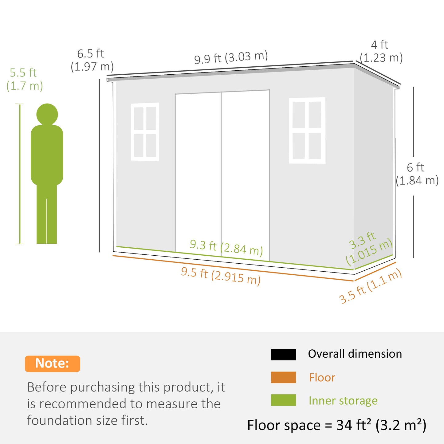Outsunny 10 By 4 Ft Resin Garden Shed Outdoor Storage Shed With Floor Windows Lockable Doors And Vents Dark Grey