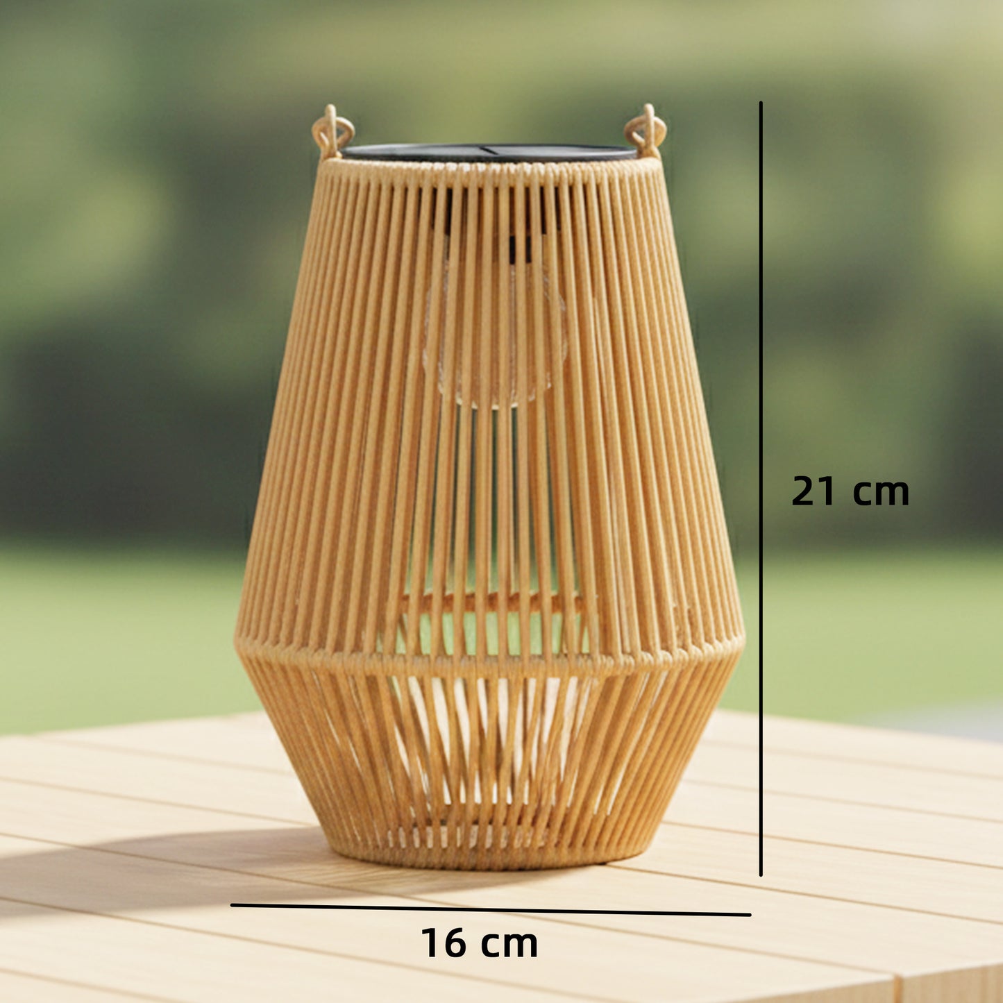Outsunny Hanging Rattan Solar Lanterns 2 Pack with Handles for Patio Pathway Terrace Outdoor Brown Auto On Off