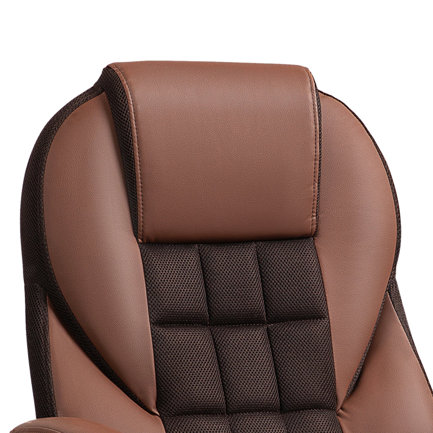 Elegant Brown Faux Leather Executive Office Chair with Adjustable Height and Comfort Features - ALL4U RETAILER LTD