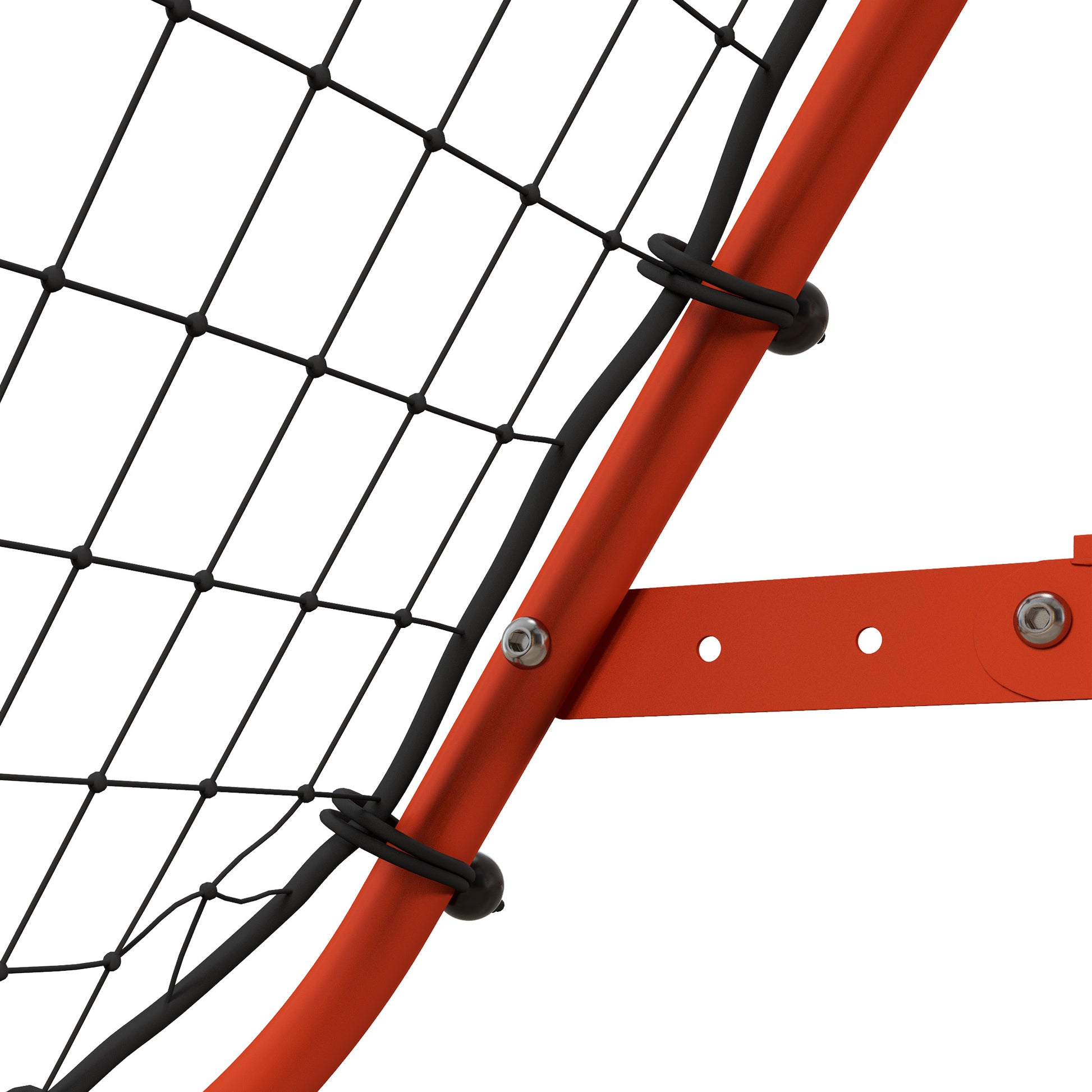 HOMCOM Versatile Adjustable Football Rebounder Net for Skill Development - Red - ALL4U RETAILER LTD