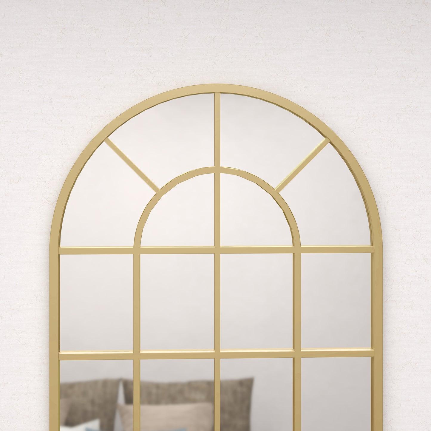 HOMCOM Arched Wall Mirror 110 x 65 cm For Bedroom And Living Room Modern Home Decor