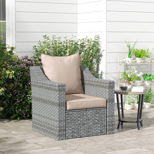 Outsunny Premium Beige Replacement Cushion Set for Patio Chairs – Indoor/Outdoor Comfort Pillows - ALL4U RETAILER LTD