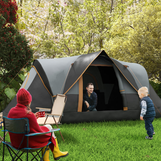 Outsunny 5-6 Person Multi-Color Dome Tent for Camping with UV Protection and Water Resistance - ALL4U RETAILER LTD