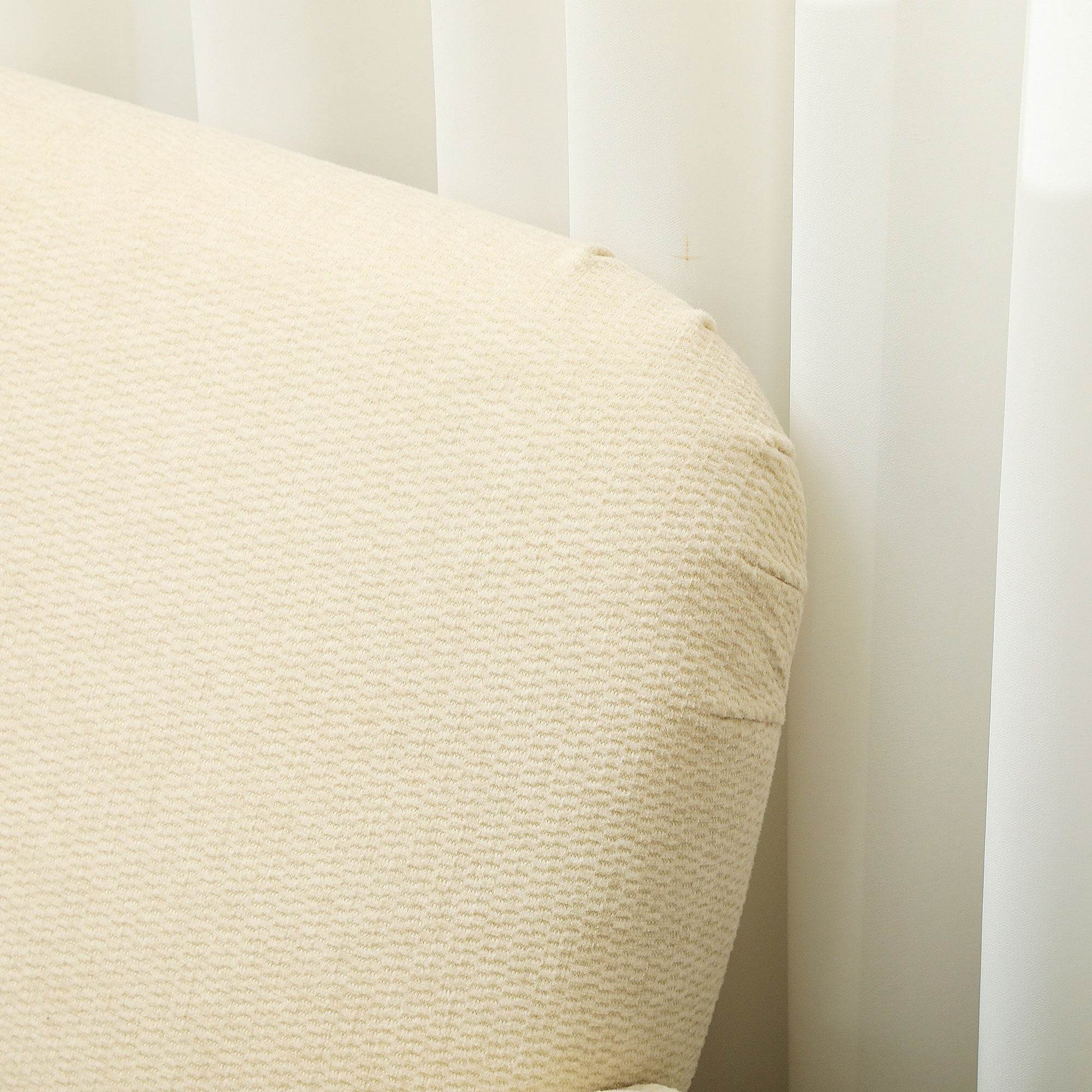 Cream White Velvet Comfort 2-Seater Loveseat with Thick Padding and Sturdy Wood Legs - ALL4U RETAILER LTD