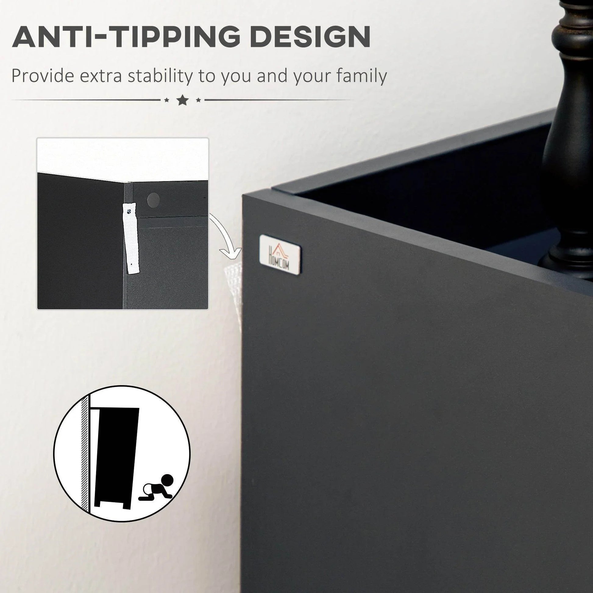 HOMCOM Shoe Cabinet: High Gloss, 24 Pair Storage, Grey - ALL4U RETAILER LTD