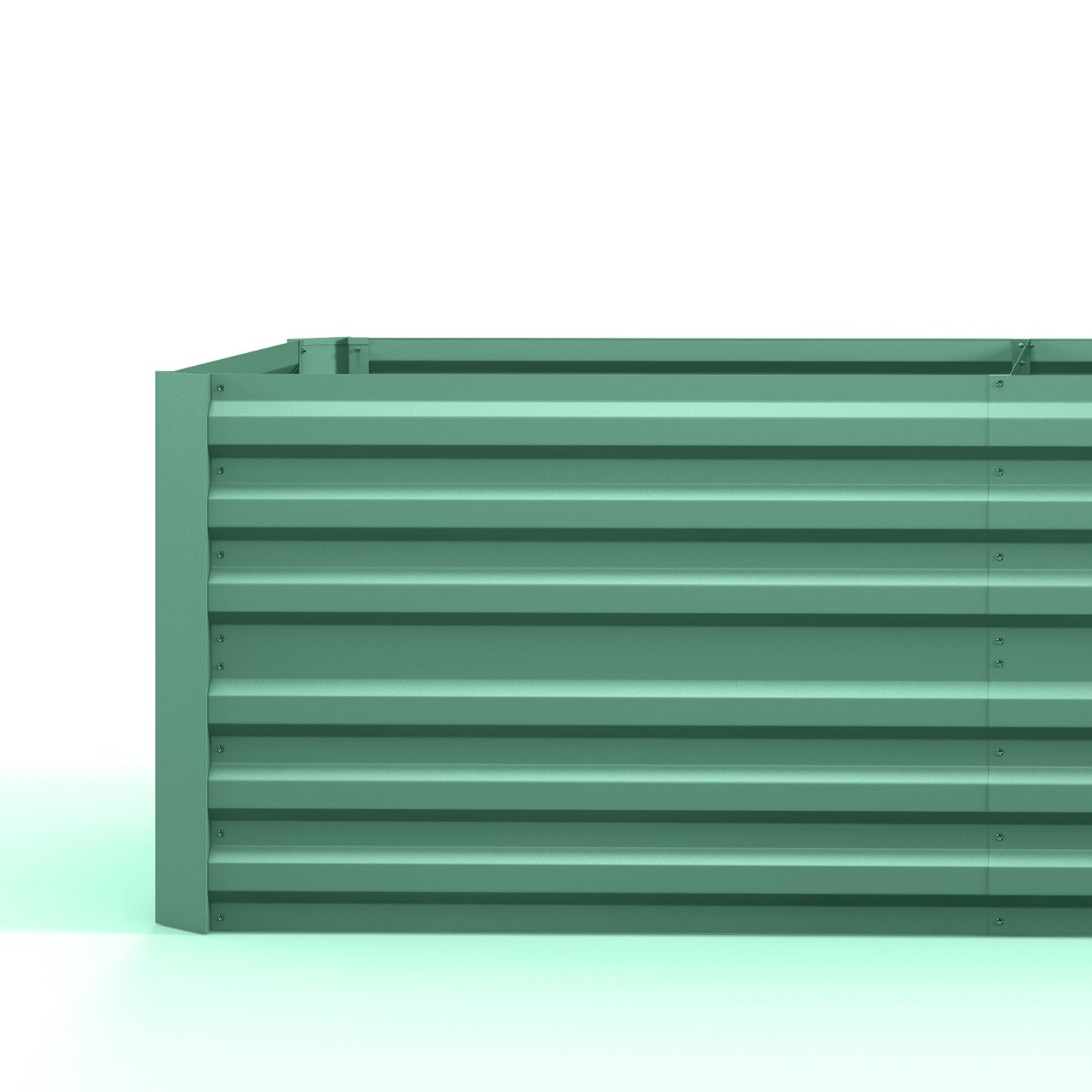 Outsunny Raised Garden Beds Galvanised Steel Outdoor Planters With Multi Reinforced Rods 180 x 90 x 59 Cm Light Green