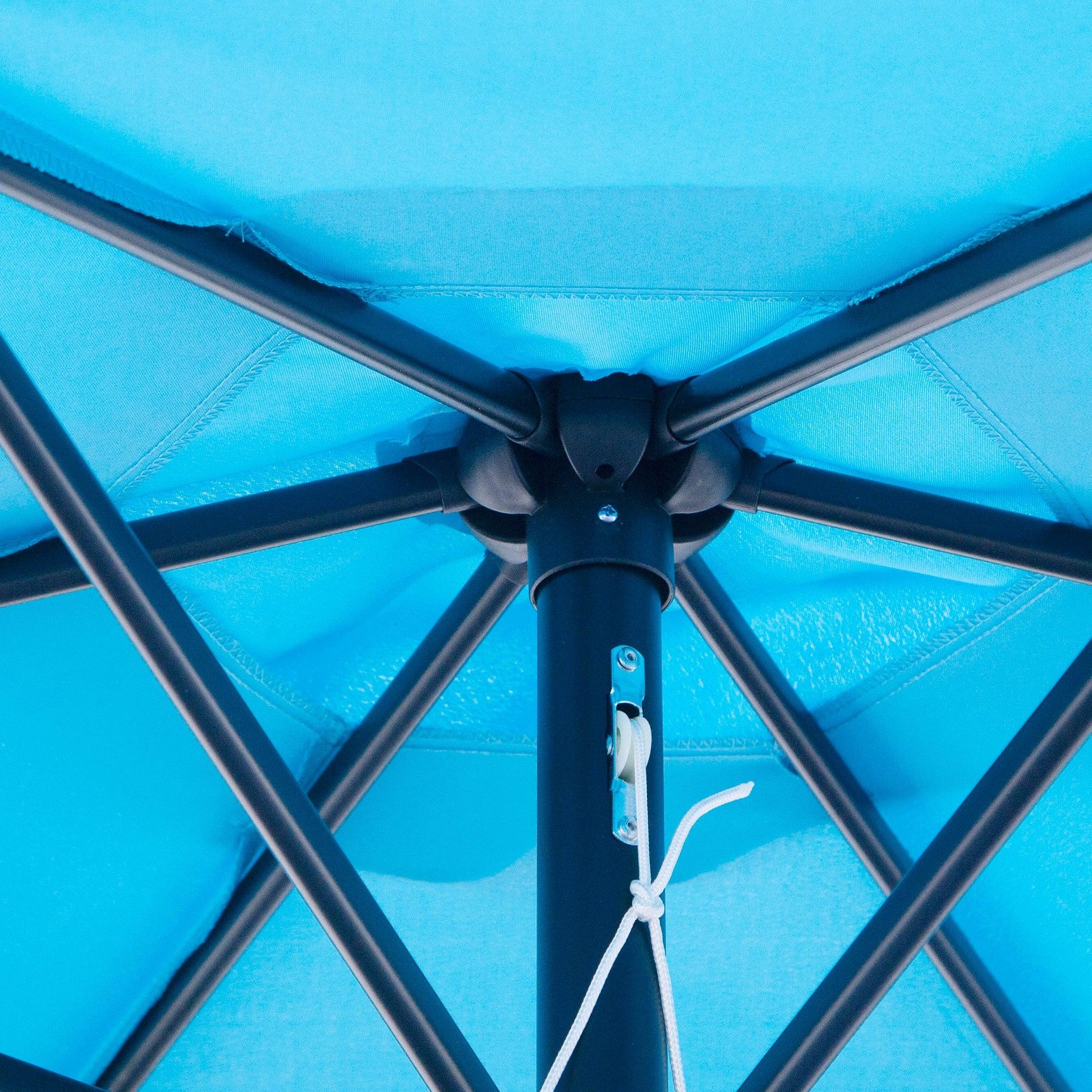 Outsunny Patio Umbrella Parasol Sun Shade Garden Aluminium Blue 2.7M - ALL4U RETAILER LTD