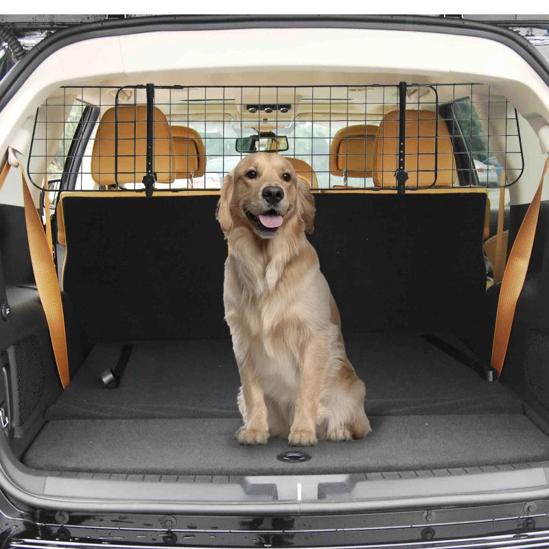 PawHut Heavy Duty Black Pet Dog Car Barrier - Secure and Reliable Vehicle Safety Partition - ALL4U RETAILER LTD