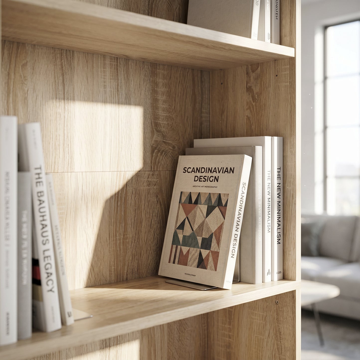 HOMCOM Freestanding 6 Tier Bookshelf With Adjustable Shelves Oak Finish For Living Room And Study