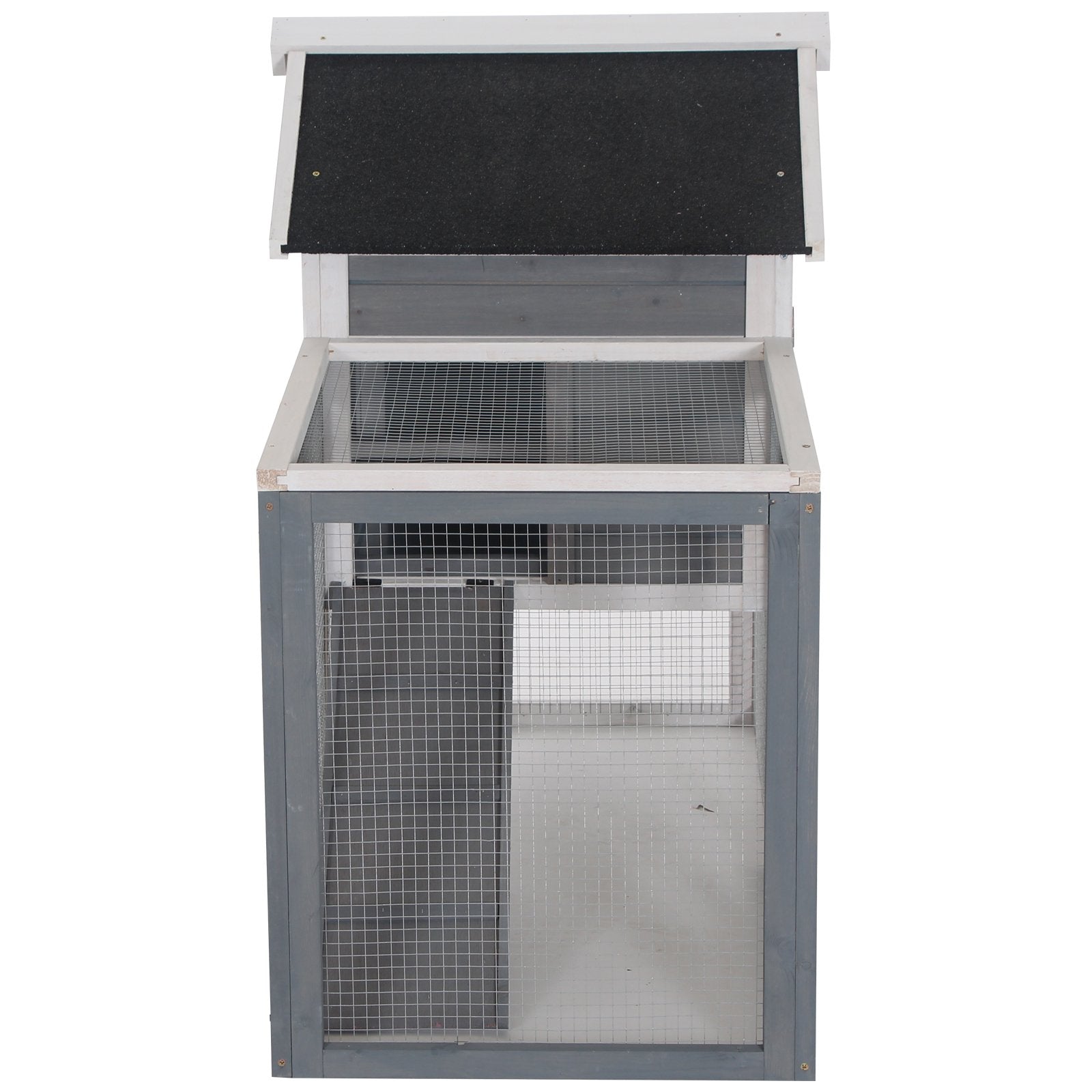 Spacious 2-Story Fir Wood Guinea Pig and Rabbit Hutch with Outdoor Run and Pull-Out Tray | PawHut - ALL4U RETAILER LTD