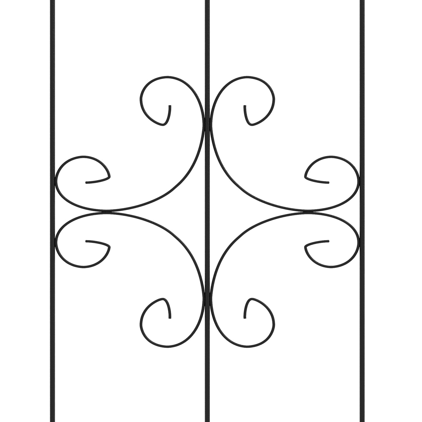 Outsunny Spiral Anchor Garden Trellis Panels Set Of Four For Vertical Growth With Powder Coated Metal And Ground Spikes