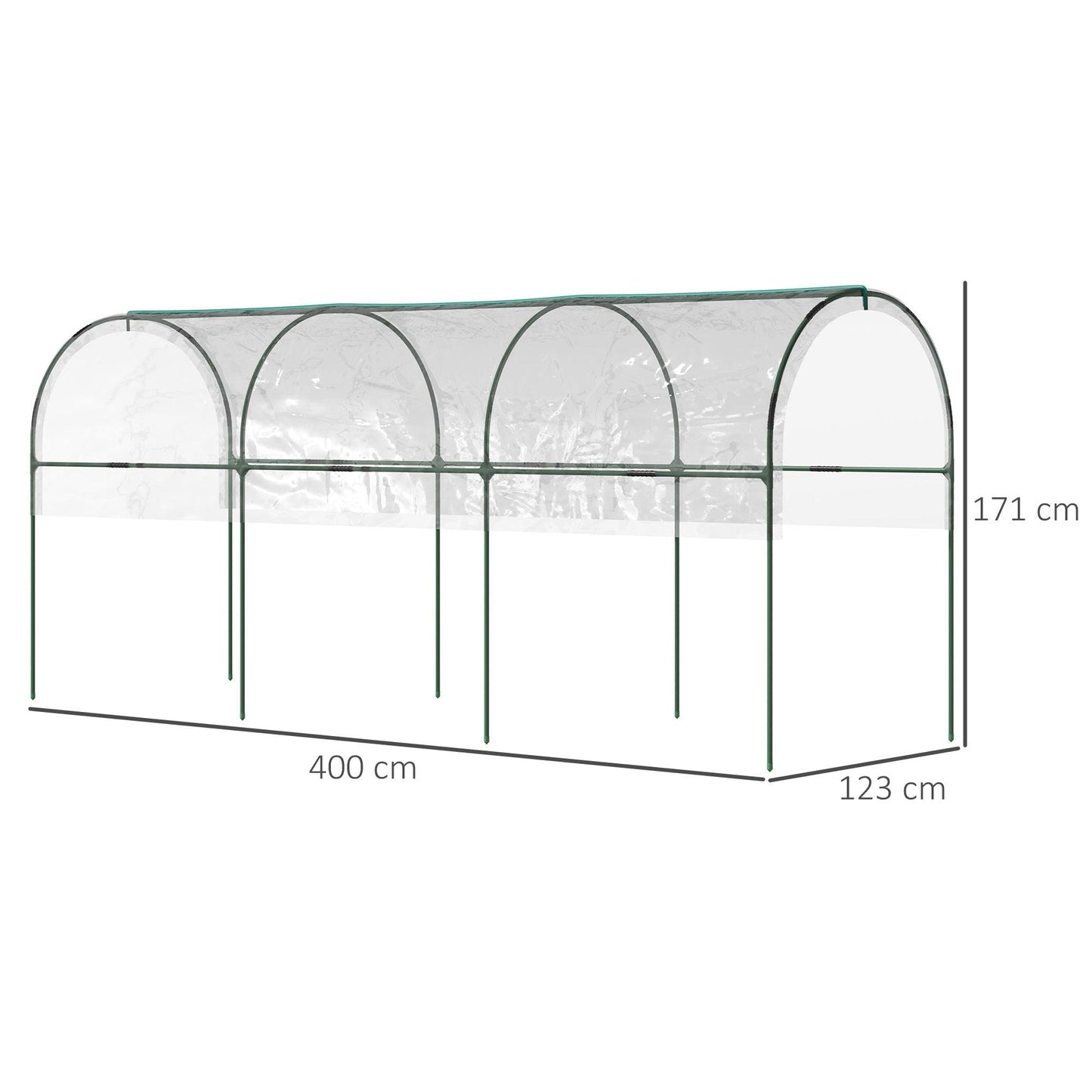 Outsunny Tomato Greenhouse with Top Tap, Pointed Bottom and Guy Ropes, Clear - ALL4U RETAILER LTD