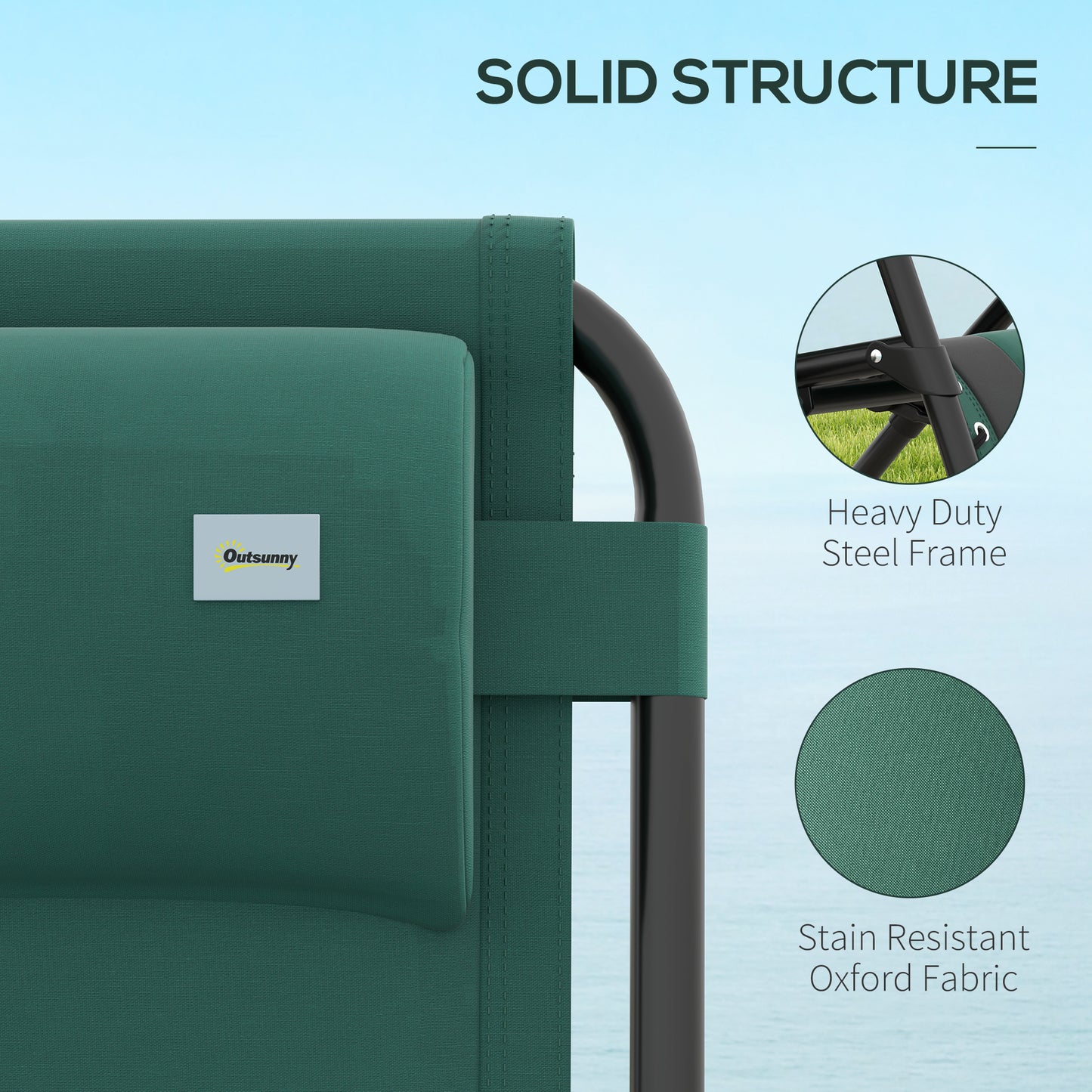Outsunny Zero Gravity Lounger Folding Reclining Chair With Padded Seat Cup Holder Cushion Headrest For Poolside Green