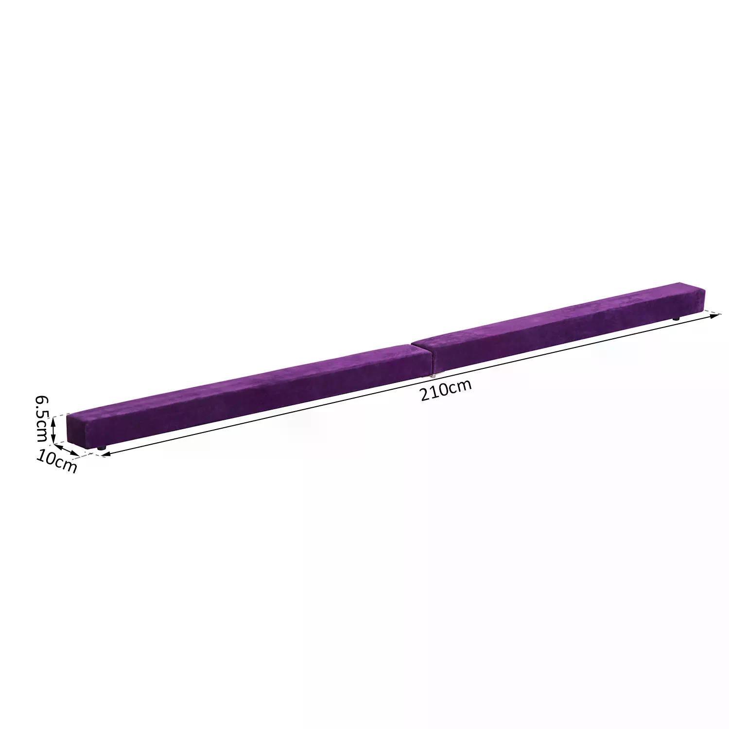 HOMCOM 2.4m Purple Balance Beam Trainer for Home - ALL4U RETAILER LTD