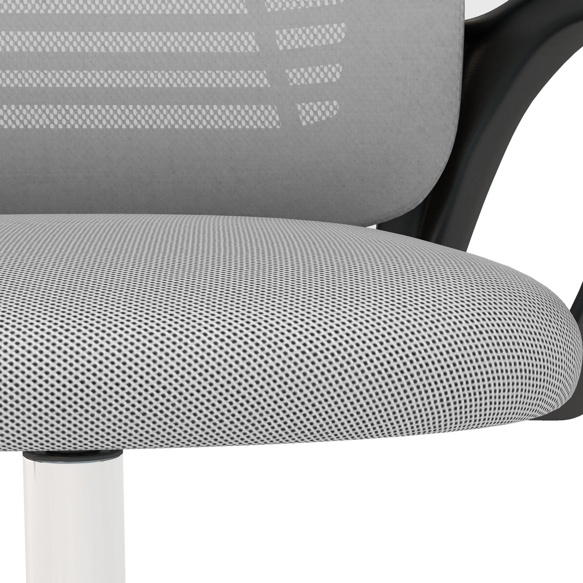 Vinsetto Ergonomic Office Chair, Mesh Desk Chair with Rotatable Headrest, Lumbar Back Support, Armrest, Grey - ALL4U RETAILER LTD