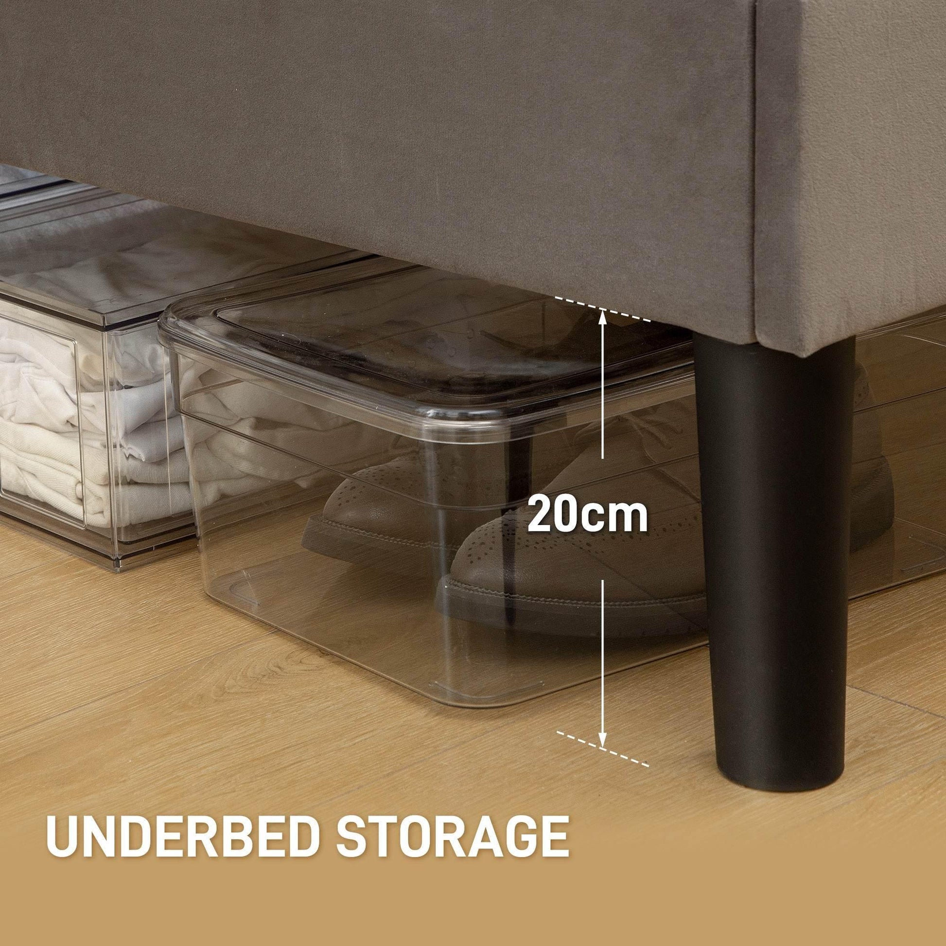 HOMCOM Adjustable Grey Velvet Double Bed Frame with Headboard - ALL4U RETAILER LTD