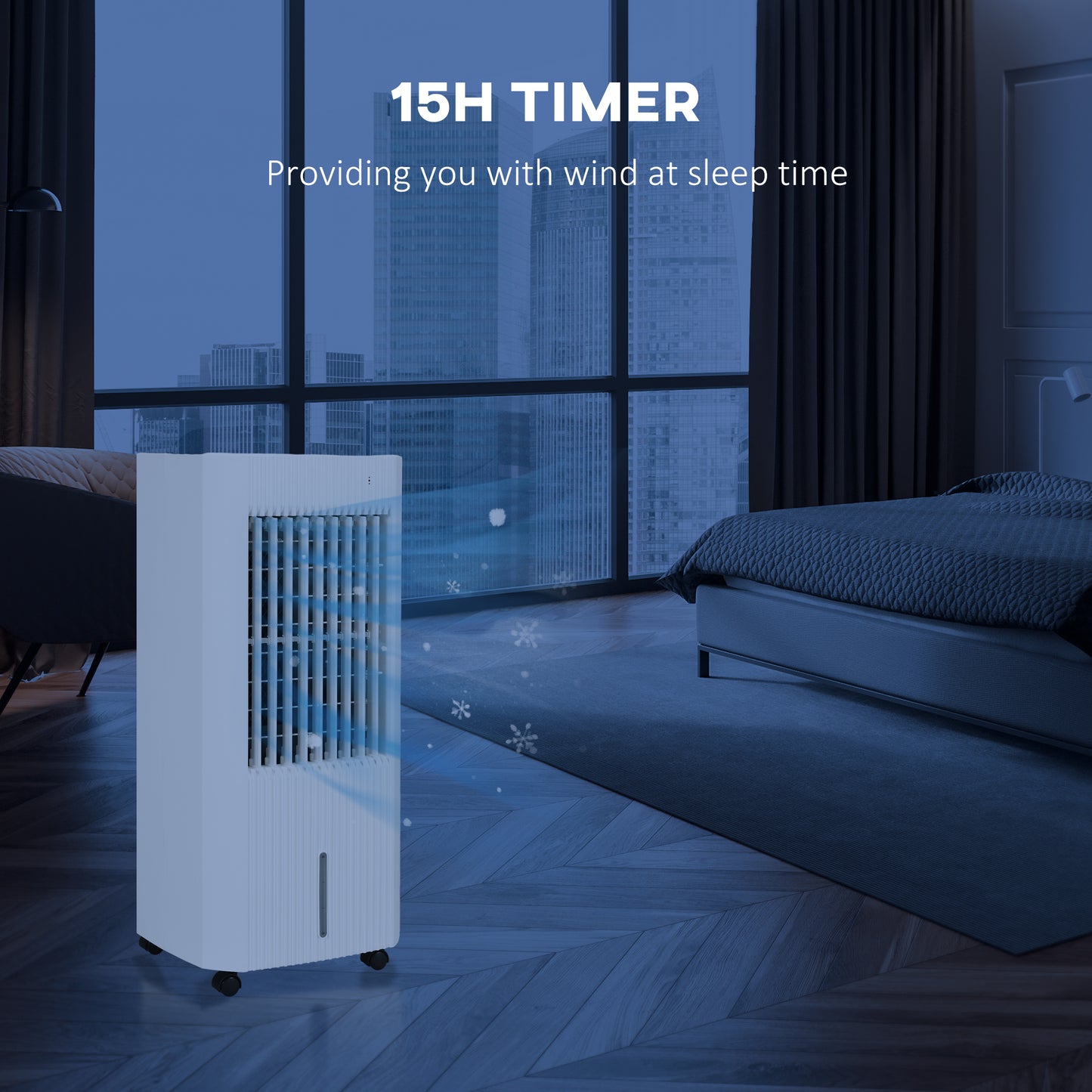 HOMCOM 3-in-1 Portable Evaporative Air Cooler with Remote Control, 15-Hour Timer & Oscillating Function - ALL4U RETAILER LTD