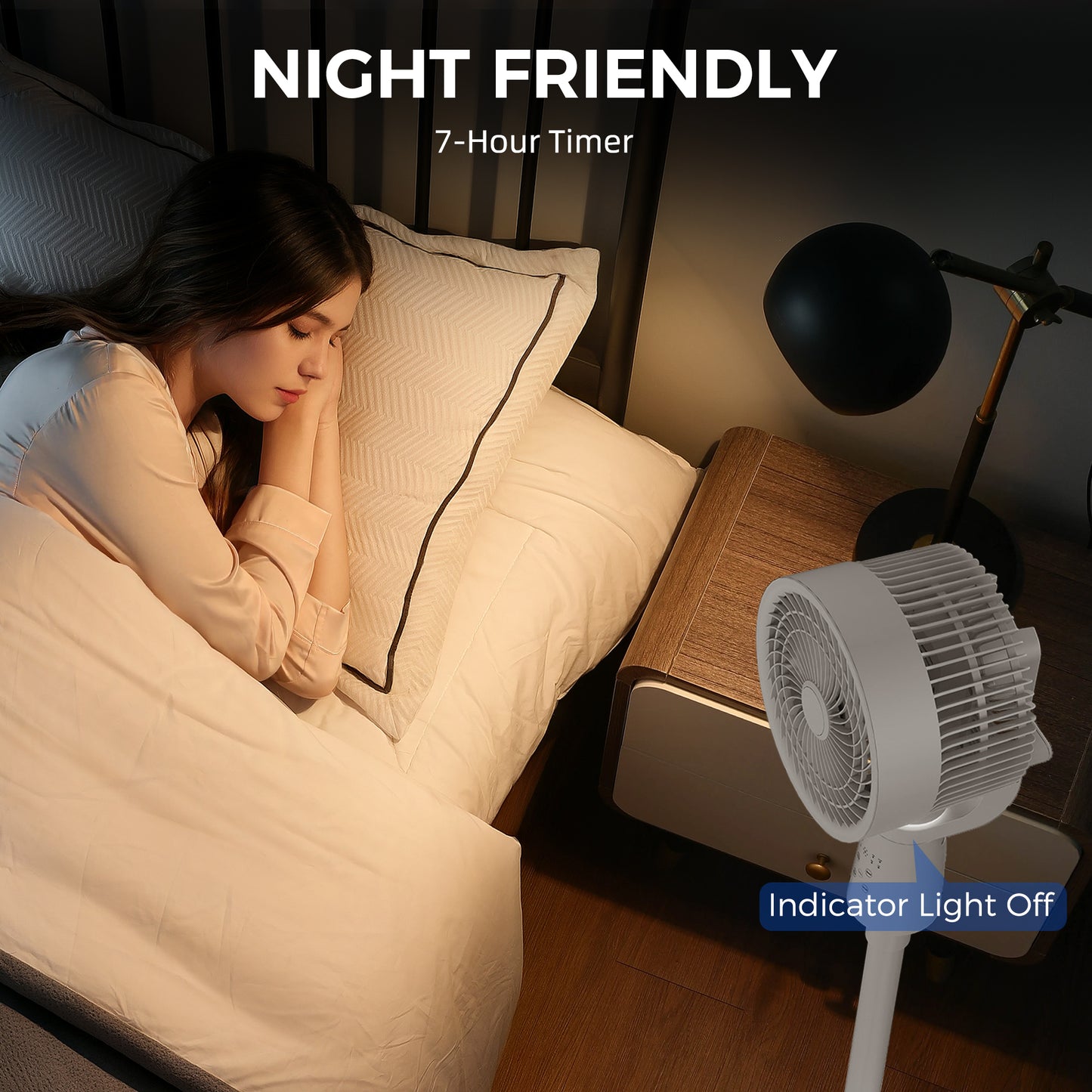 HOMCOM Pedestal Air Circulation Fan with 70 Degree Horizontal and 90 Degree Vertical Oscillation Three Speeds White