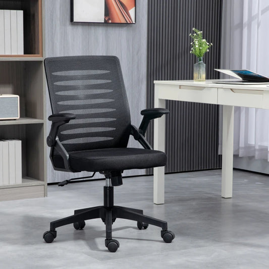 Vinsetto Black Adjustable Height Work Chair 44-53.5cm with Mesh Back - Ergonomic Office Seating