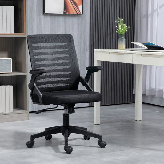 Vinsetto Black Adjustable Height Work Chair 44-53.5cm with Mesh Back - Ergonomic Office Seating - ALL4U RETAILER LTD