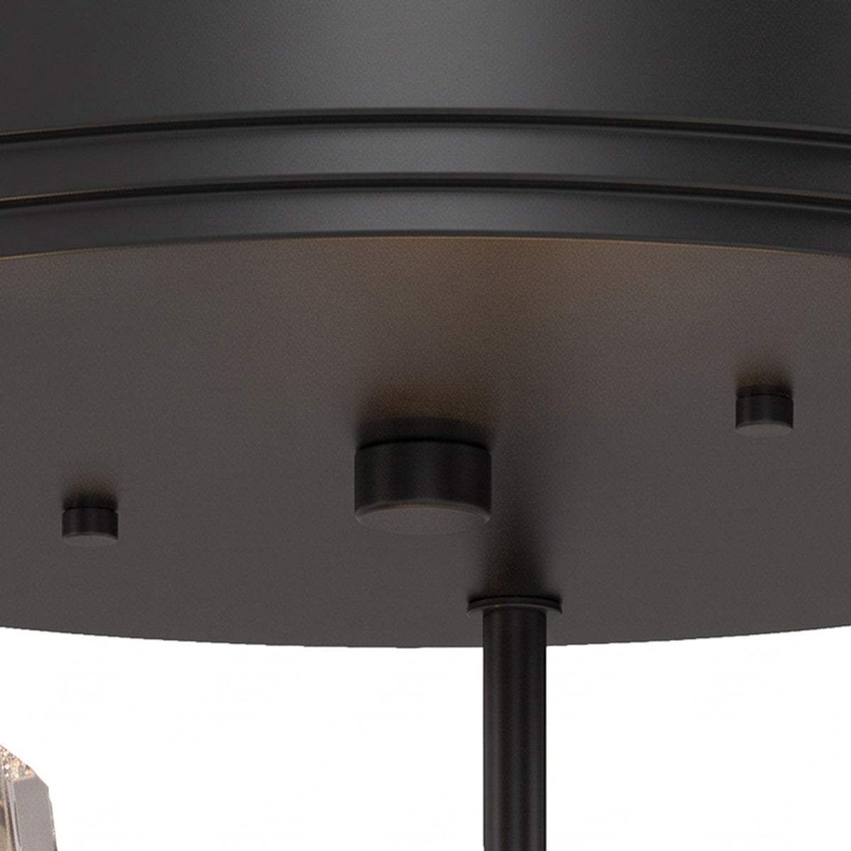HOMCOM 3 Light Crystal Glass Ceiling Light Triple Head Modern Black Lamp