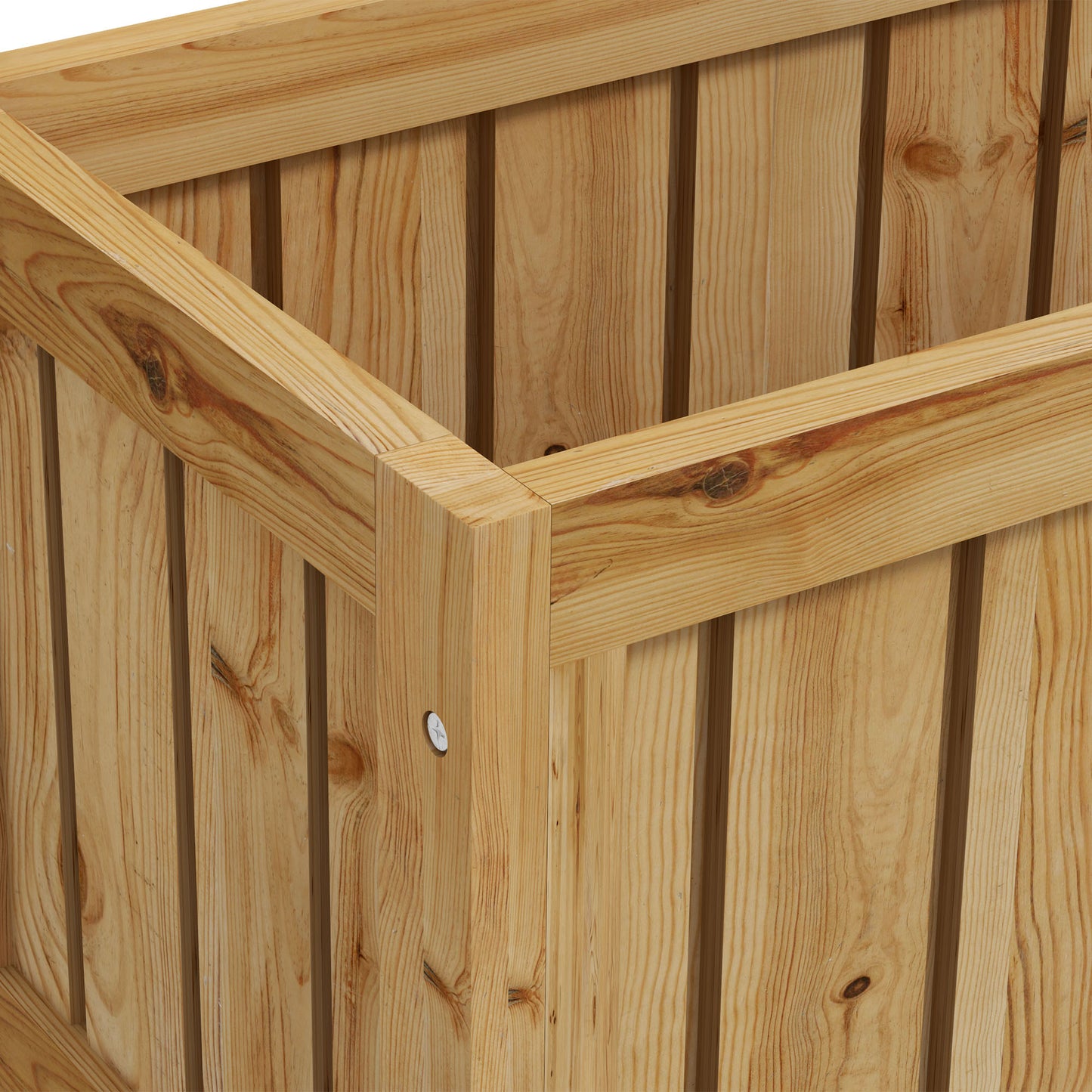 Outsunny Wooden Rolling Trellis Planter Box for Vegetables, Herbs, and Flowers with Soil Liner - ALL4U RETAILER LTD