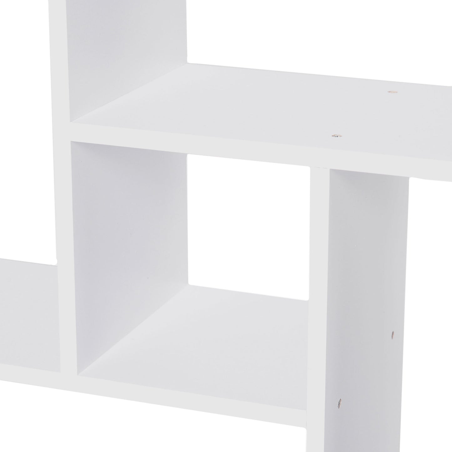 HOMCOM Compact White Square Frame Bookcase with 5 Shelves for Home Storage and Display - ALL4U RETAILER LTD