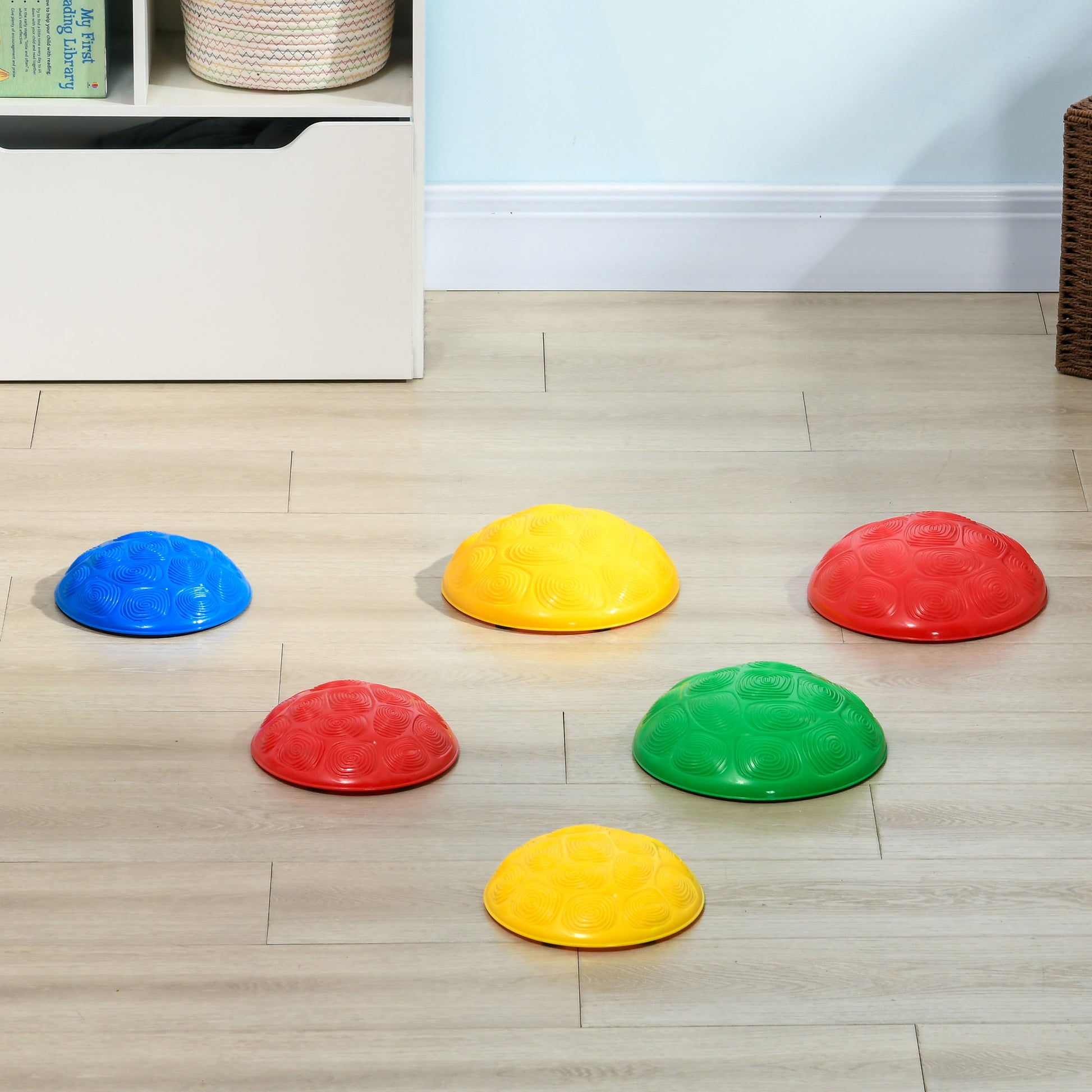 AIYAPLAY Colorful 6-Piece Kids Stepping Stones Set with Non-Slip Mats for Indoor and Outdoor Fun – Sensory Balance Toys for Ages 3-8 - ALL4U RETAILER LTD