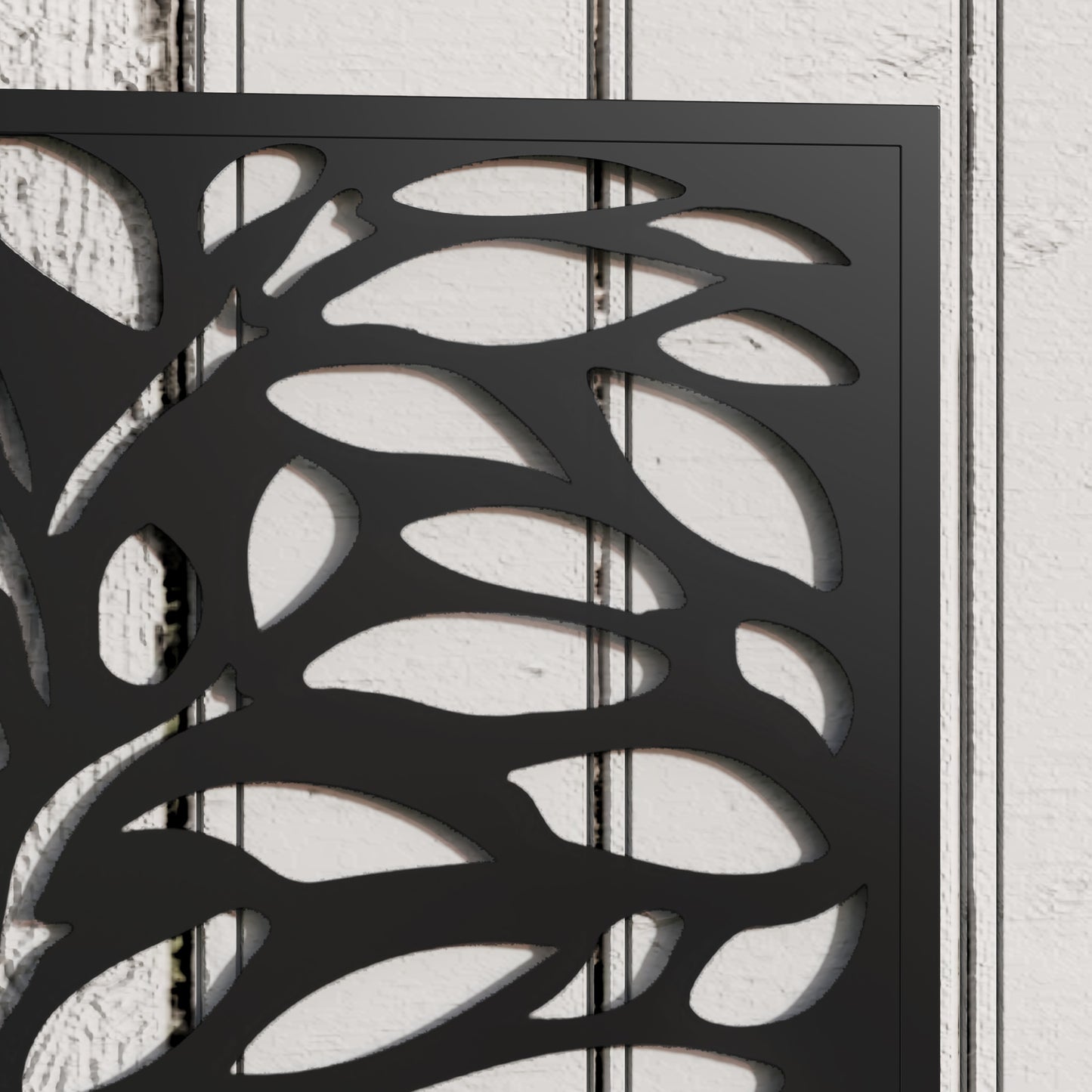 Outsunny Outdoor Metal Planter With Back Trellis Black Powder Coated 23 x 58 cm 32L Soil Capacity