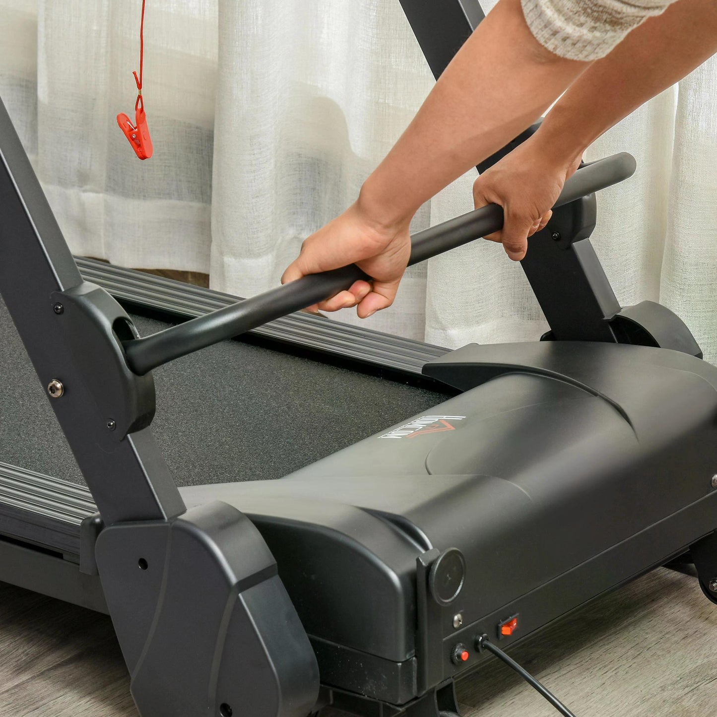 HOMCOM Electric Folding Treadmill with MP3 Player and LCD Display - ALL4U RETAILER LTD