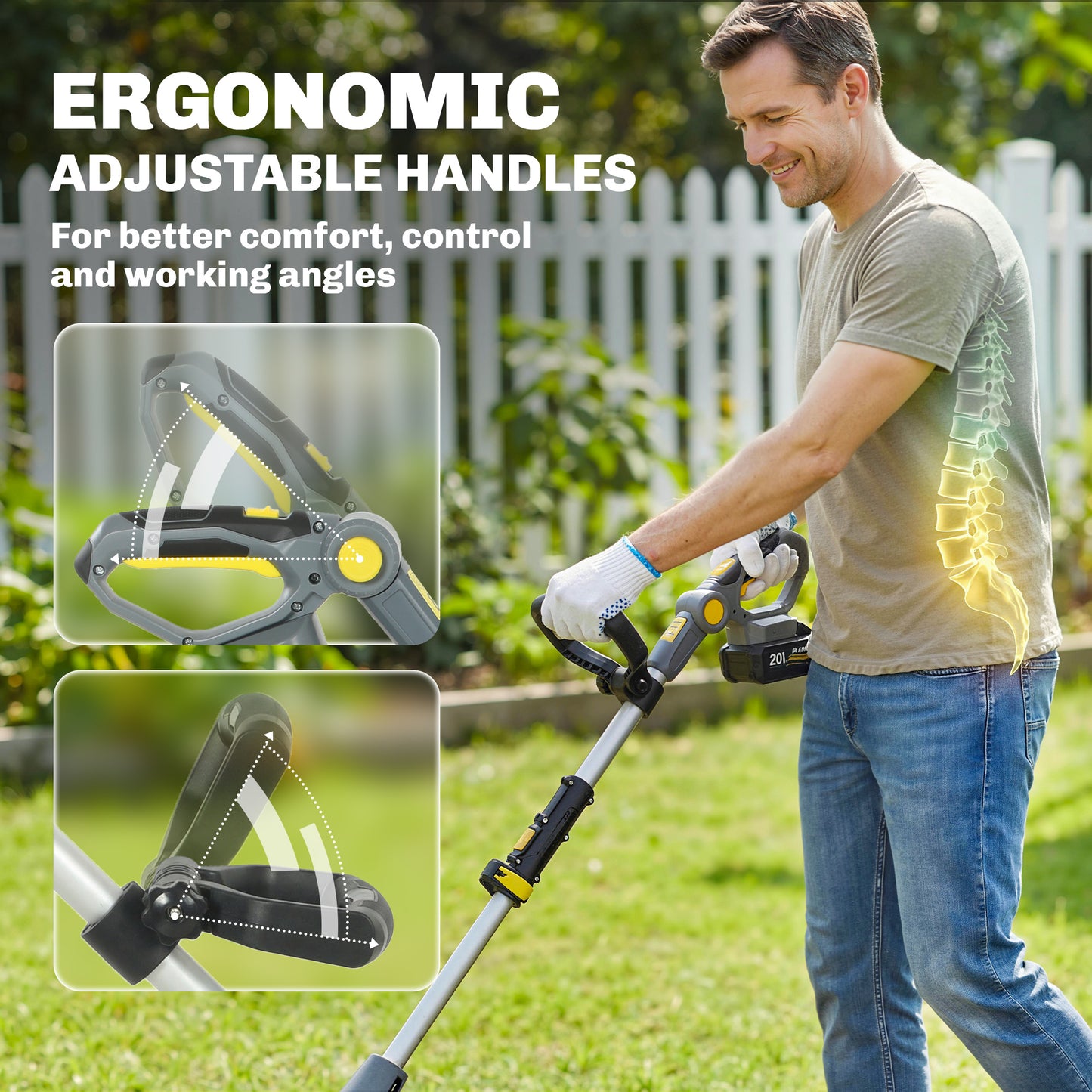 Outsunny Cordless Garden Tiller Rotavator 18V With Dual 4000mAh Batteries And Charger 20cm Tilling Width 18cm Depth