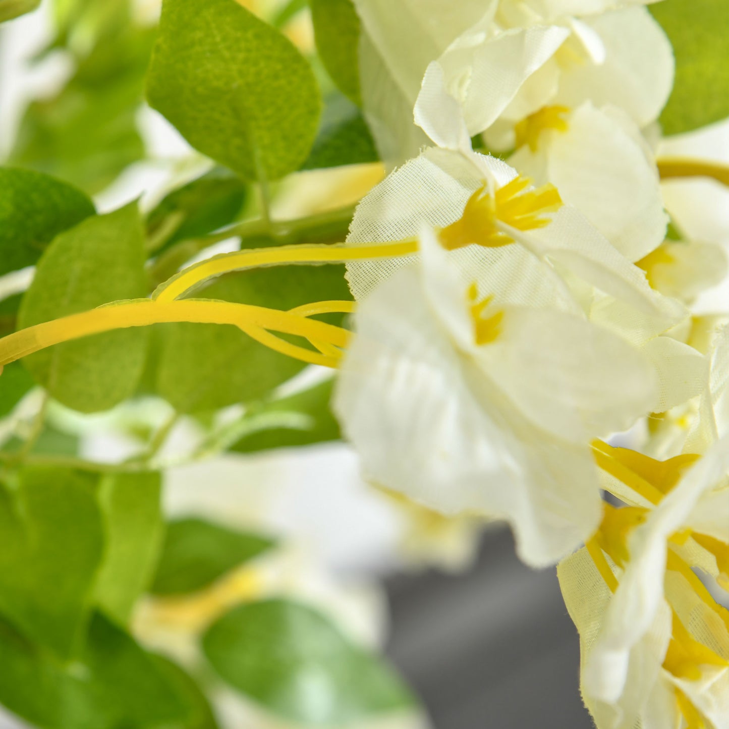 HOMCOM White Wisteria Artificial Tree In Nursery Pot For Indoor Decor Faux Plant 160cm