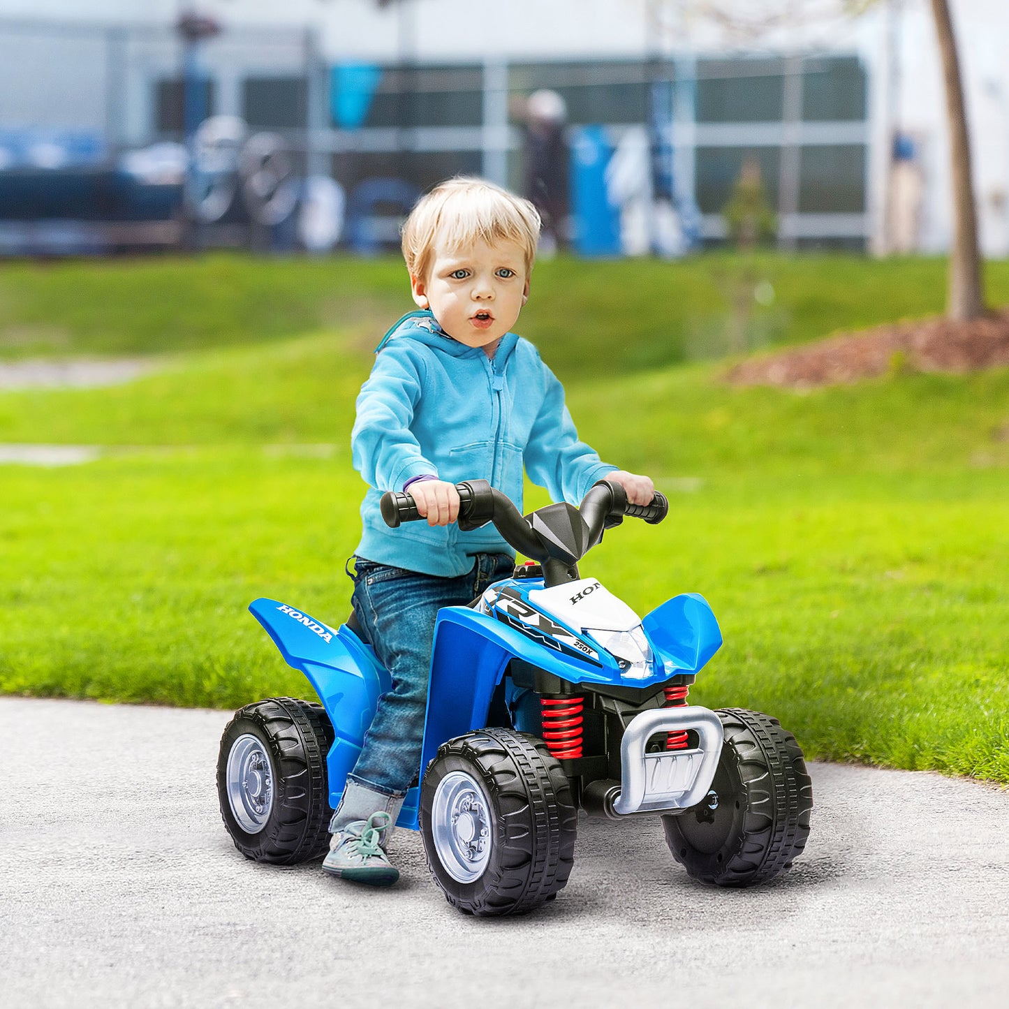 AIYAPLAY Honda Licensed Kids 6V Electric Quad Bike – Blue ATV Ride-On for Ages 1.5 to 3 - ALL4U RETAILER LTD