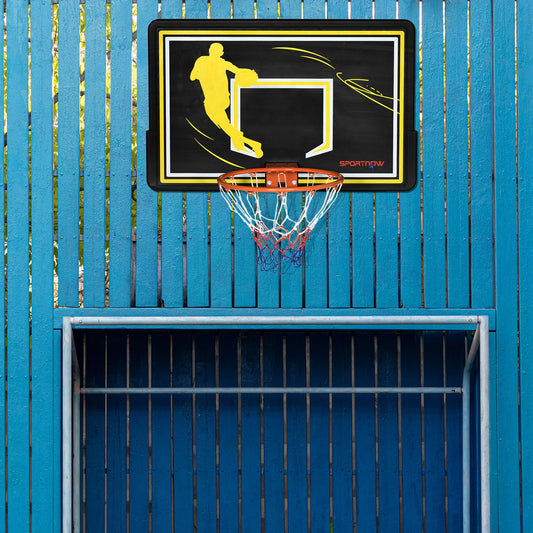 SPORTNOW Adjustable Wall-Mounted Mini Basketball Hoop for Indoor and Outdoor Fun - ALL4U RETAILER LTD