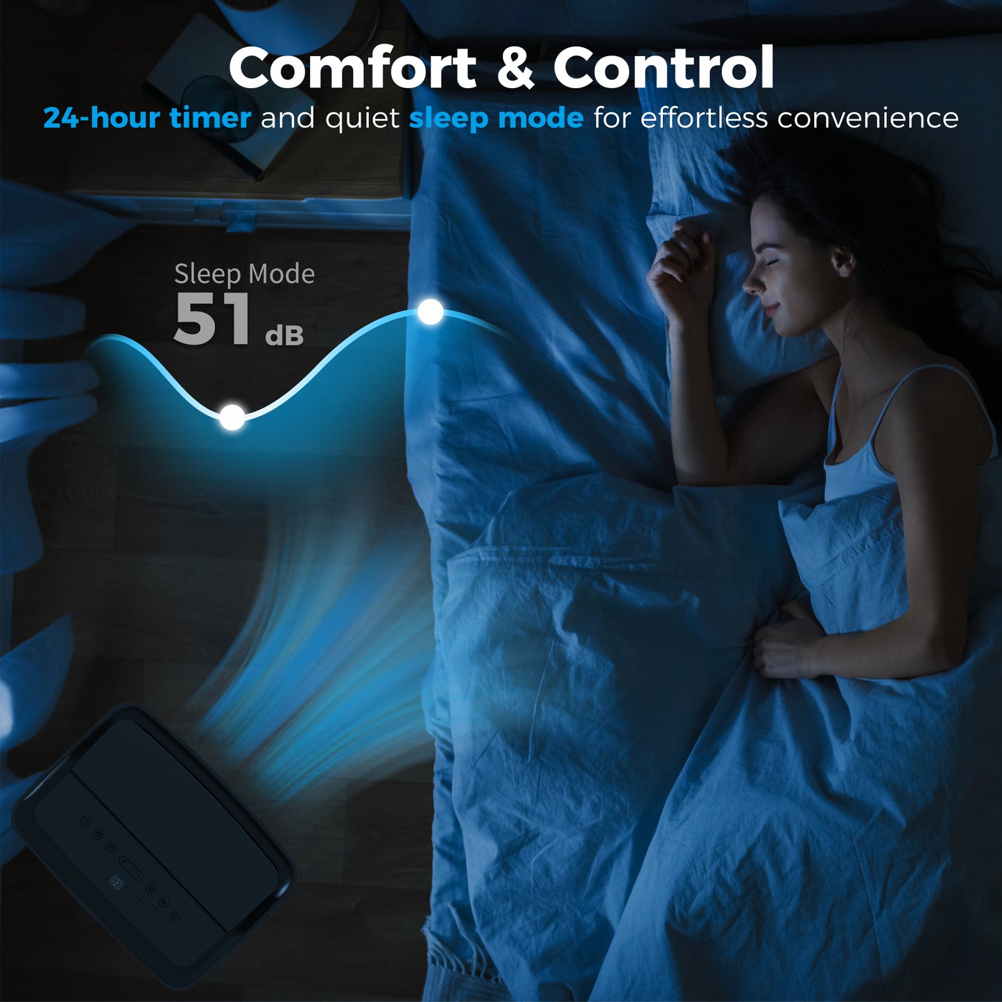 HOMCOM Portable Air Conditioner 12000 BTU 4 In 1 Dehumidifier Cooling Fan With Child Lock For Rooms Up To 35 Sqm
