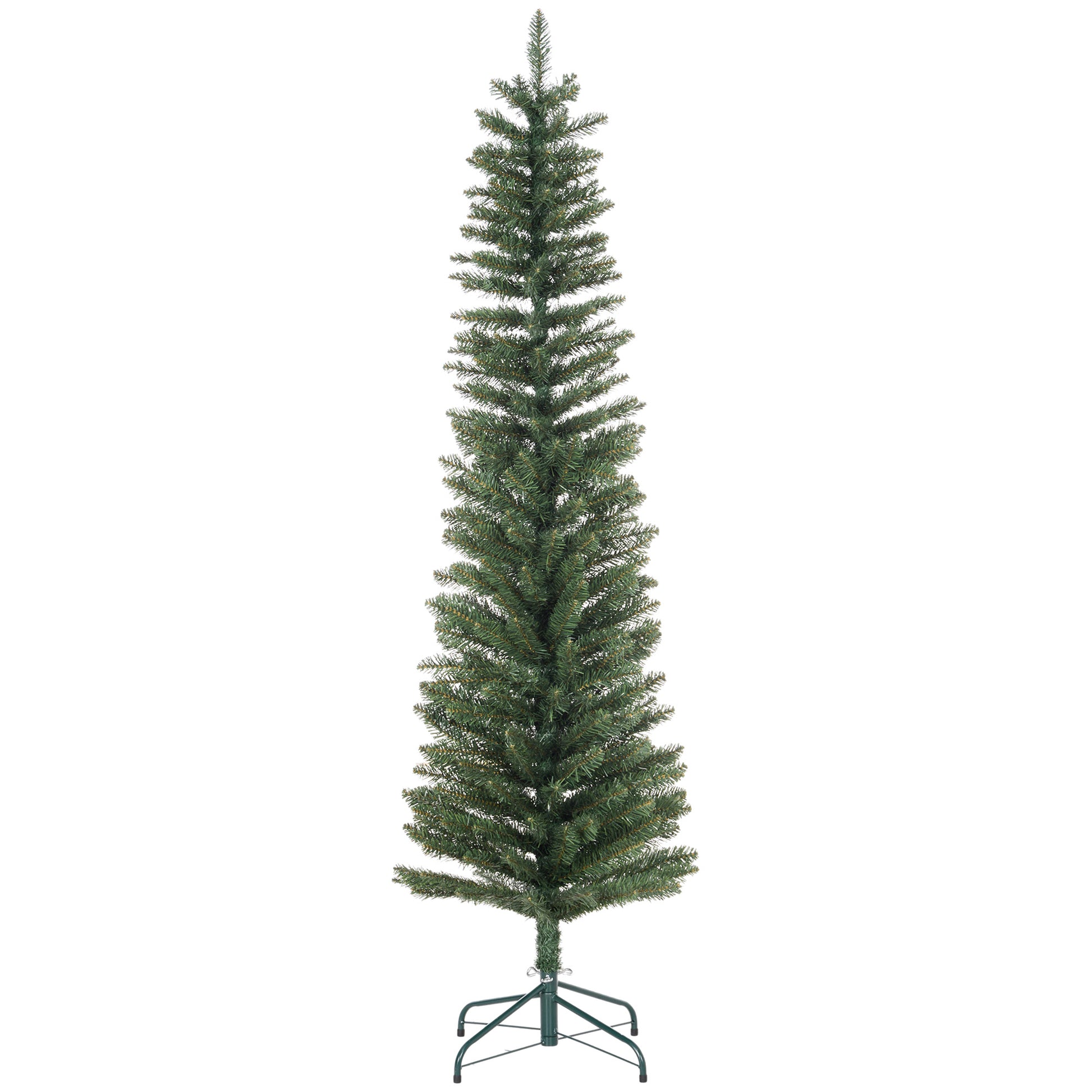 HOMCOM Slim Green Artificial 6ft Pencil Christmas Tree - ALL4U RETAILER LTD