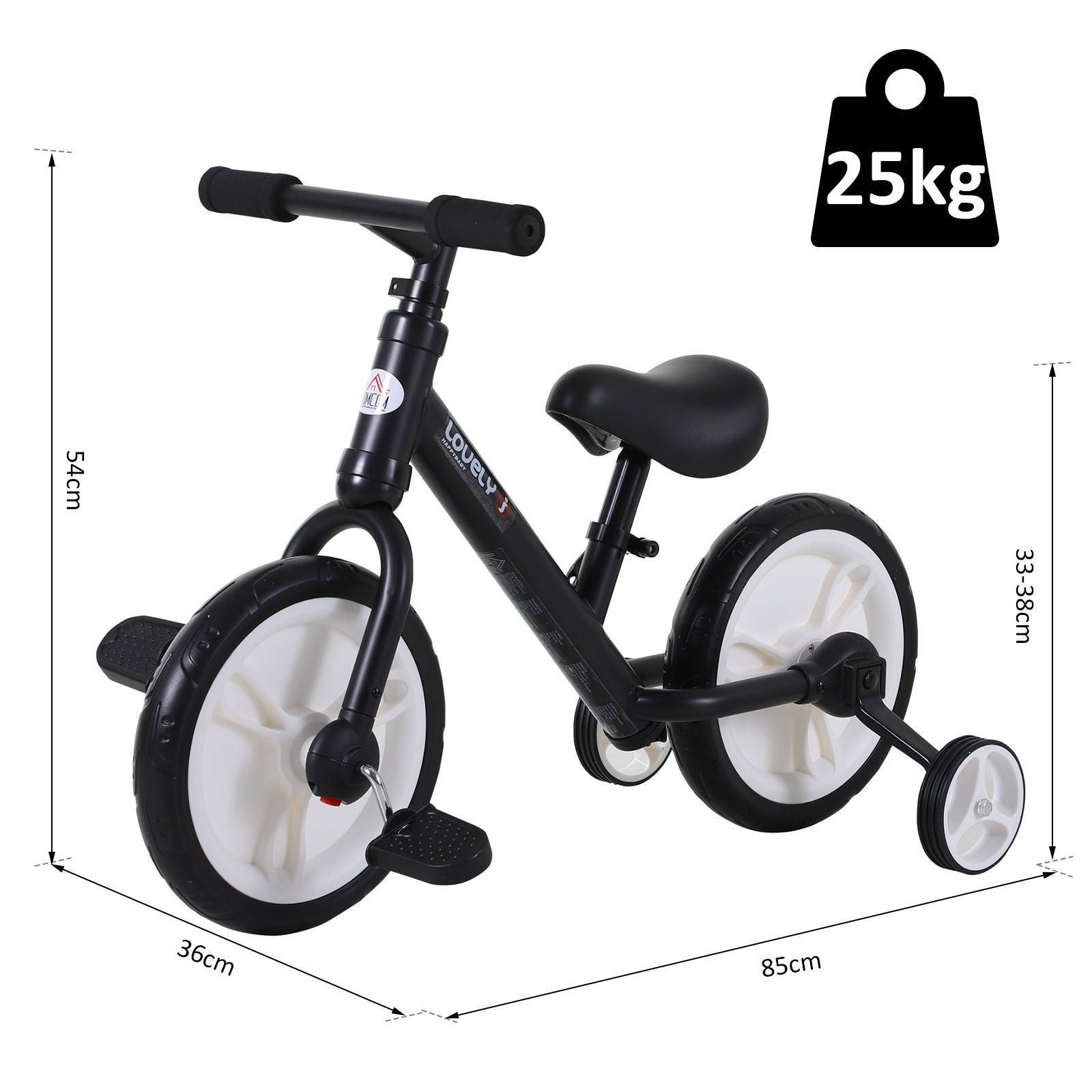 HOMCOM PP Toddler Balance Bike - Black - ALL4U RETAILER LTD