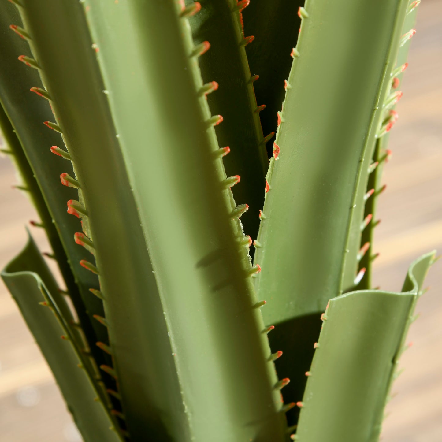 HOMCOM Agave Succulent Artificial Plant in Pot for Home Indoor Outdoor Decor 15x15x90cm Green