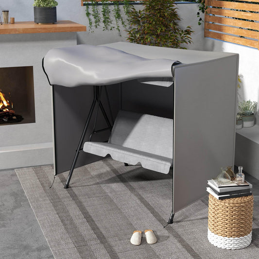 Light Grey Protective Cover for Outsunny Three-Seater Swing Chair (152 x 177cm) - ALL4U RETAILER LTD