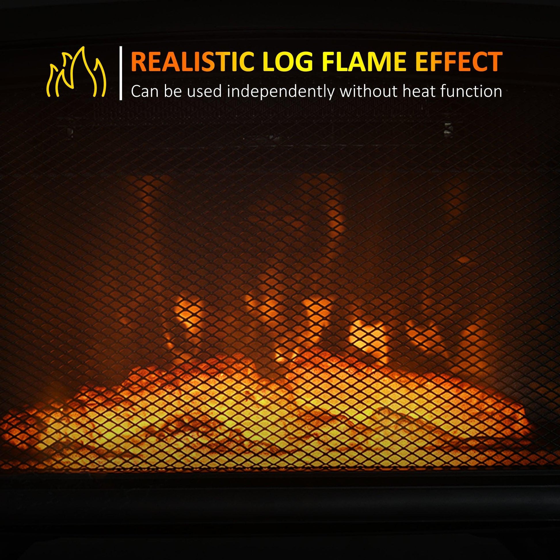 HOMCOM Electric Fireplace Stove, Freestanding/Tabletop, LED Flame Effect - ALL4U RETAILER LTD