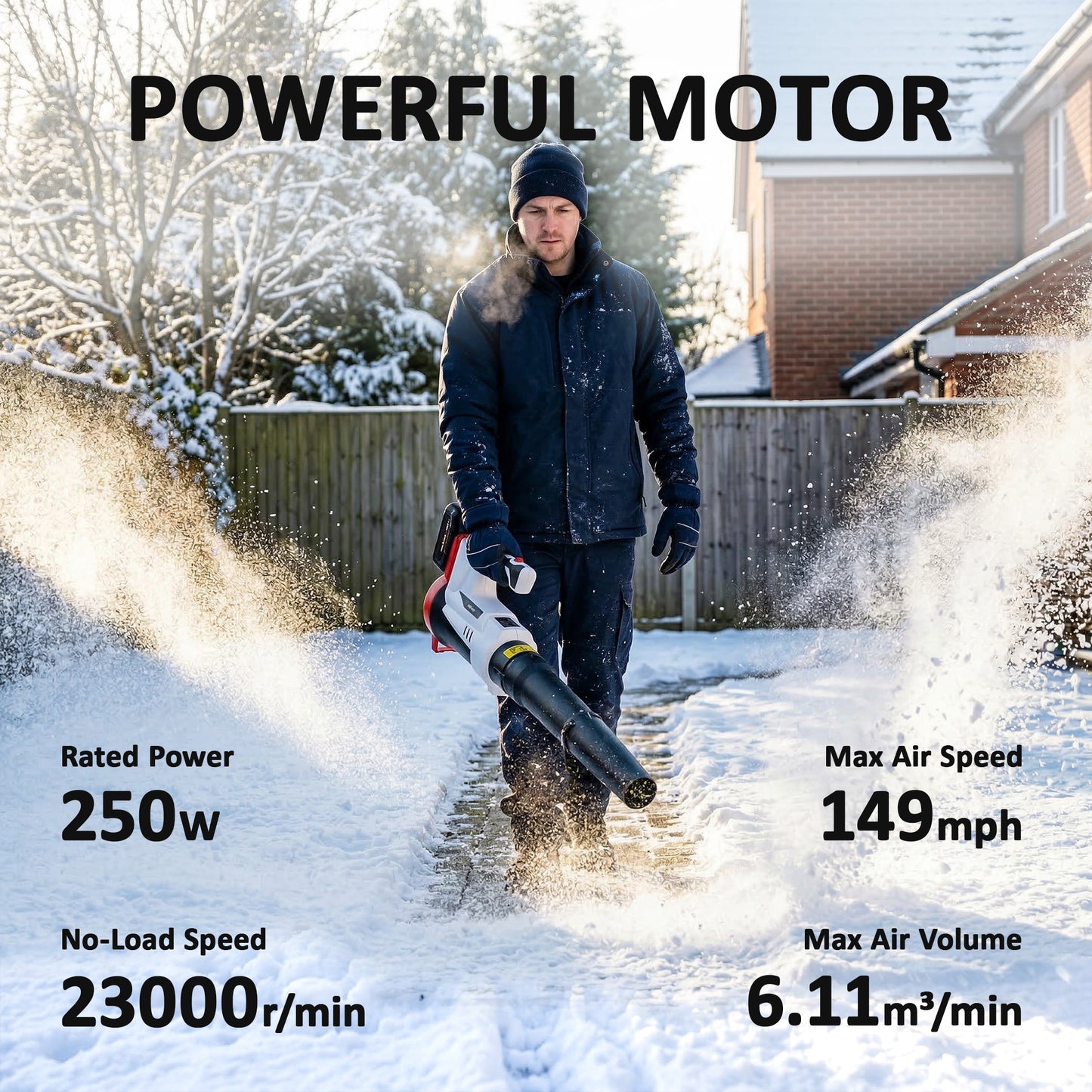 Outsunny Cordless Leaf Blower 18V With 4000mAh Battery Charger Handheld Garden Blower With 6 Speed Levels