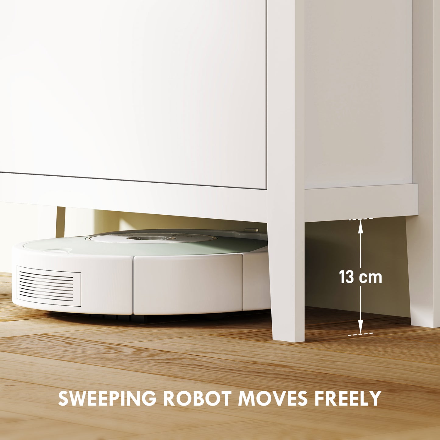 HOMCOM Modern Three Drawer White Shoe Cabinet Slim Storage Unit Holds Up To Twenty One Pairs Of Shoes