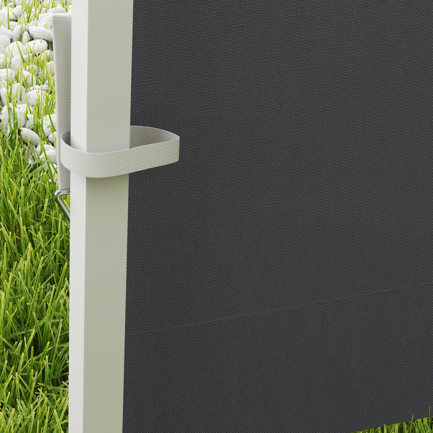 Outsunny 3 Meter Gazebo Side Wall Panel With Window Replaceable Dark Grey UV Proof Weather Resistant
